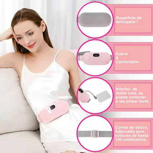 Cinturon Almohadilla Colicos l Alivio Instantáneo para Cólicos Menstruales