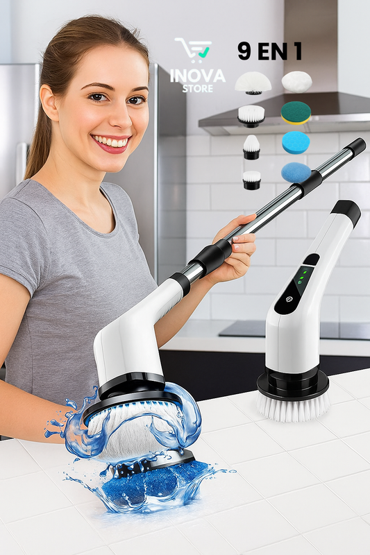 Cepillo de Limpieza Eléctrico 9 en 1 ✨ Limpieza Profunda y Sin Esfuerzo.