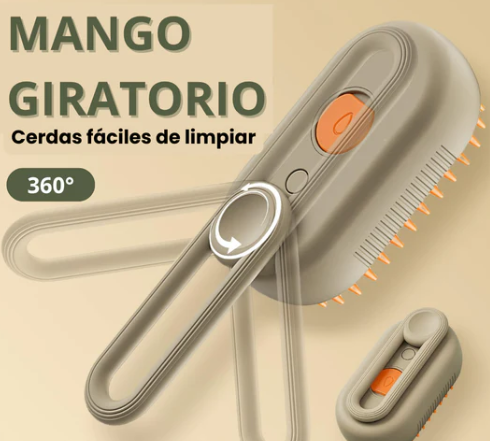 Cepillo A Vapor Quita Pelos Para Mascotas
