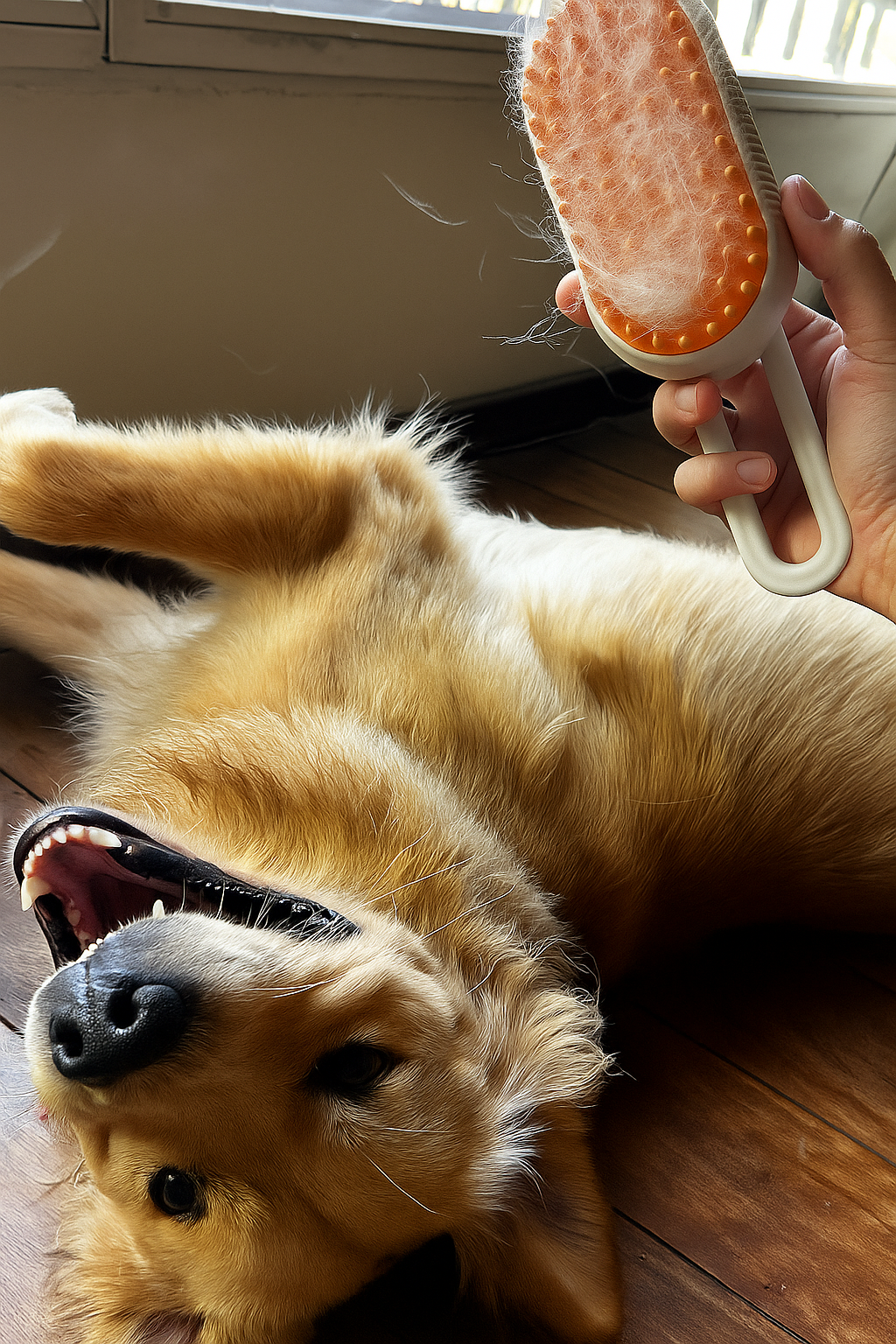 Cepillo A Vapor Quita Pelos Para Mascotas