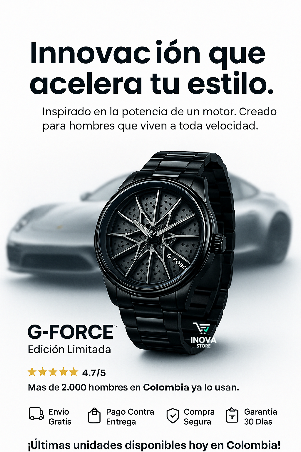 RELOJ G FORCE GIRATORIO l El Reloj que Todo Amante de los Autos Debe Tener
