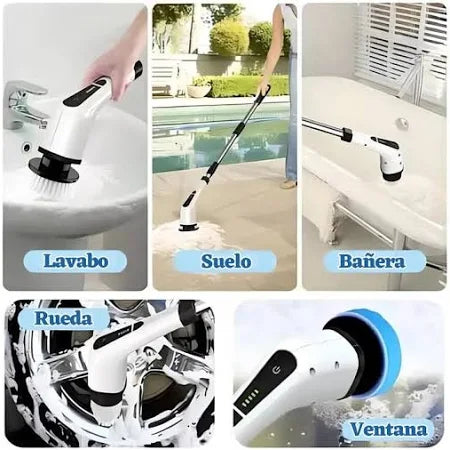 Cepillo de Limpieza Eléctrico 9 en 1 ✨ Limpieza Profunda y Sin Esfuerzo.