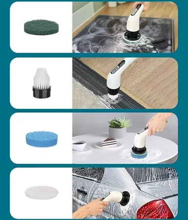 Cepillo de Limpieza Eléctrico 9 en 1 ✨ Limpieza Profunda y Sin Esfuerzo.