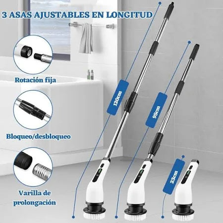Cepillo de Limpieza Eléctrico 9 en 1 ✨ Limpieza Profunda y Sin Esfuerzo.